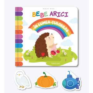 Carte cu activitati interactive Bebe Arici in lumea culorilor